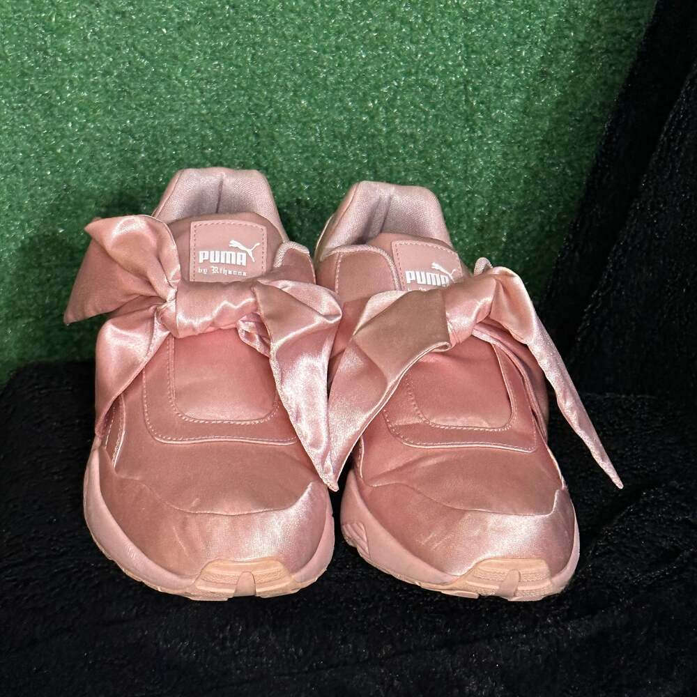Puma x Fenty by Rihanna Bow Pink Satin Sneakers